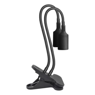 Pielāgojama galda lampa ar stiprinājumu augu audzēšanai PLANTY 2xE27/30W/230V melna