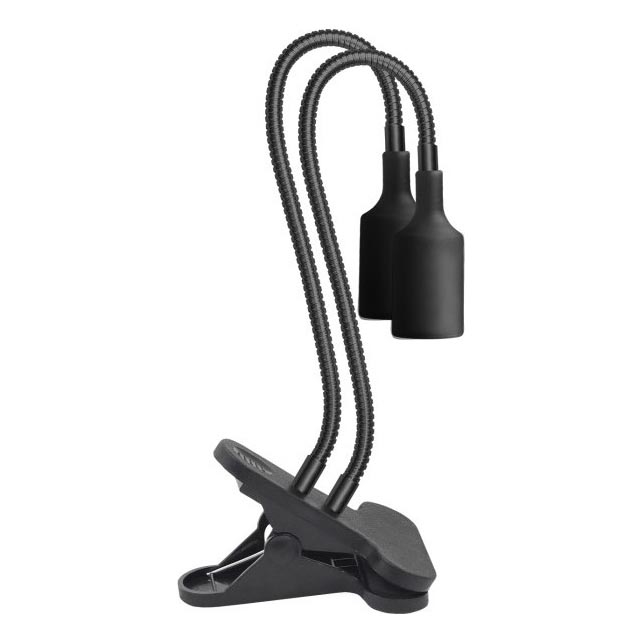 Pielāgojama galda lampa ar stiprinājumu augu audzēšanai PLANTY 2xE27/30W/230V melna