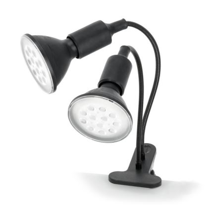 Pielāgojama galda lampa ar stiprinājumu augu audzēšanai PLANTY 2xE27/30W/230V melna