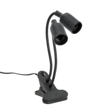 Pielāgojama galda lampa ar stiprinājumu augu audzēšanai PLANTY 2xE27/30W/230V melna