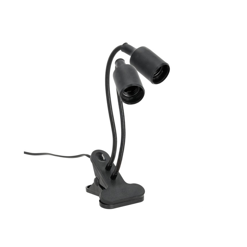 Pielāgojama galda lampa ar stiprinājumu augu audzēšanai PLANTY 2xE27/30W/230V melna