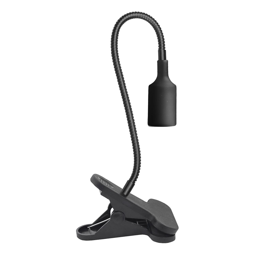 Pielāgojama galda lampa ar stiprinājumu CLIP 1xE27/30W/230V melna