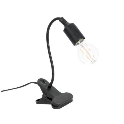 Pielāgojama galda lampa ar stiprinājumu CLIP 1xE27/30W/230V melna