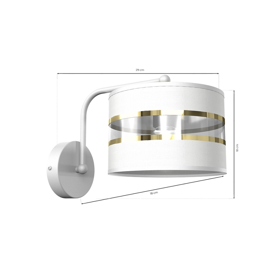 Pielāgojama lampa ULTIMO 1xE27/60W/230V balta