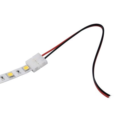 Pielāgojams vienpusējs savienotājs 2 kontaktu LED joslām 10 mm