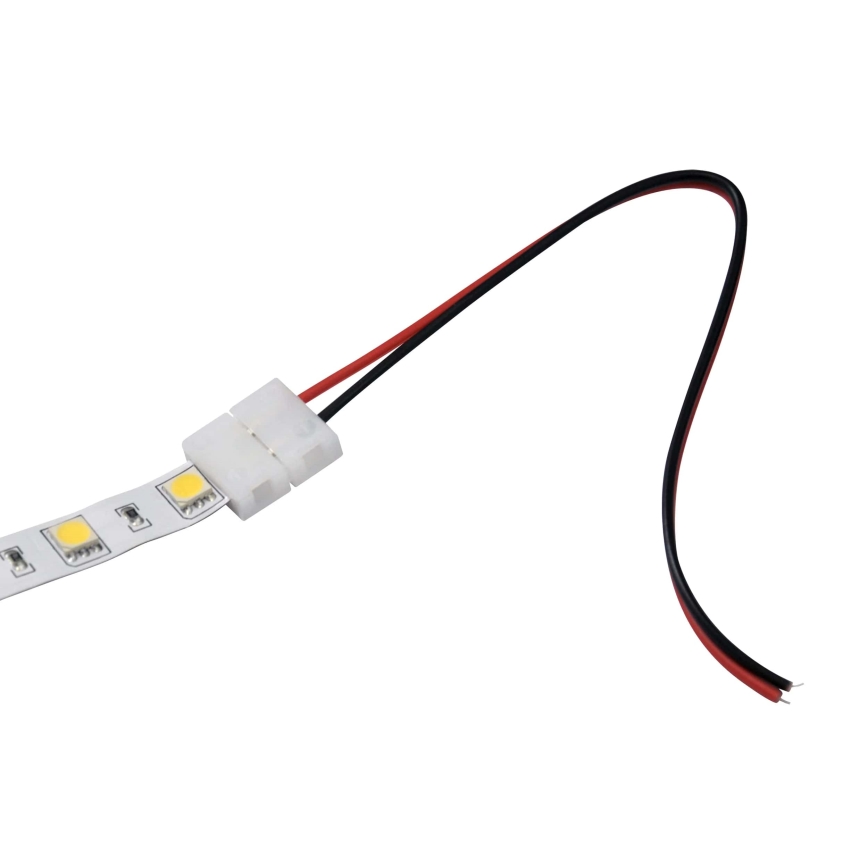 Pielāgojams vienpusējs savienotājs 2 kontaktu LED joslām 10 mm