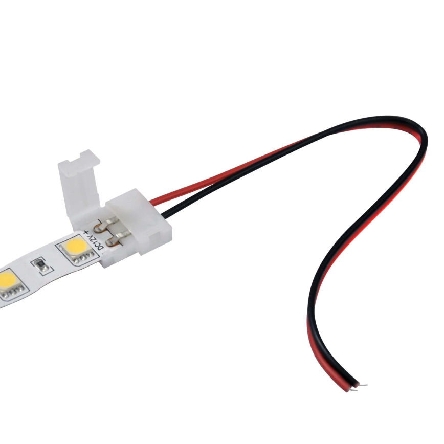 Pielāgojams vienpusējs savienotājs 2 kontaktu LED joslām 10 mm