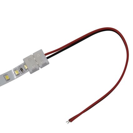Pielāgojams vienpusējs savienotājs 2 kontaktu LED joslām 8 mm
