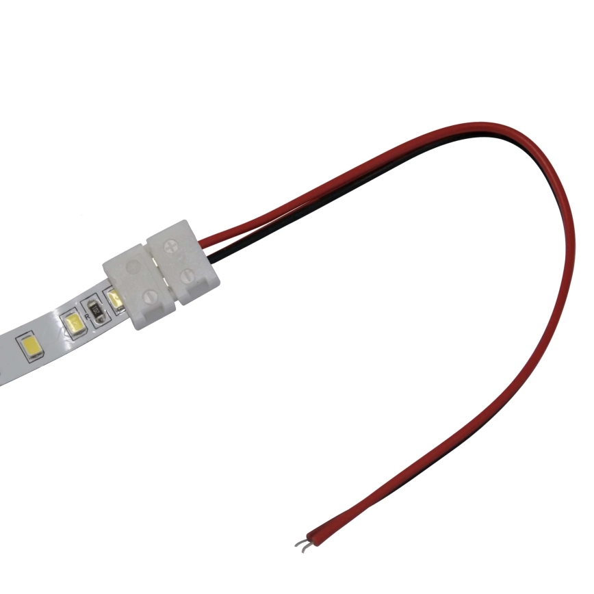 Pielāgojams vienpusējs savienotājs 2 kontaktu LED joslām 8 mm