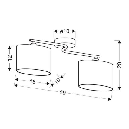 Pieliekama lustra BAN 2xE14/40W/230V