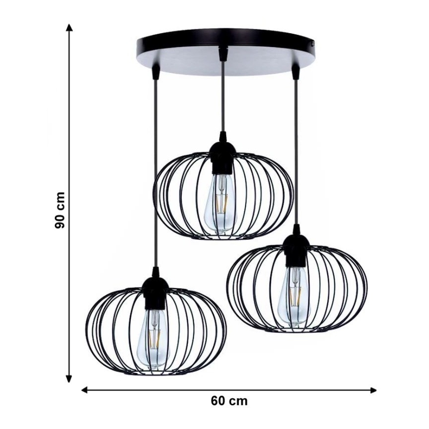 Pieliekama lustra BOCCA 3xE27/60W/230V