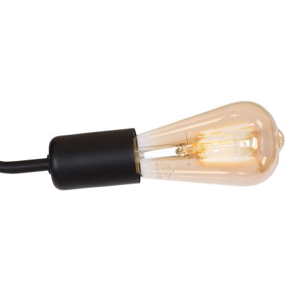 Pieliekama lustra BRENDA 3xE27/60W/230V melna