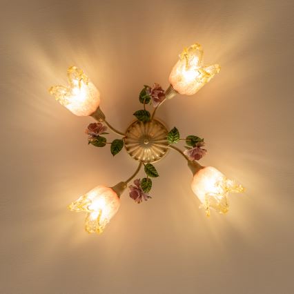 Pieliekama lustra FIORINTINO 4xE14/40W/230V