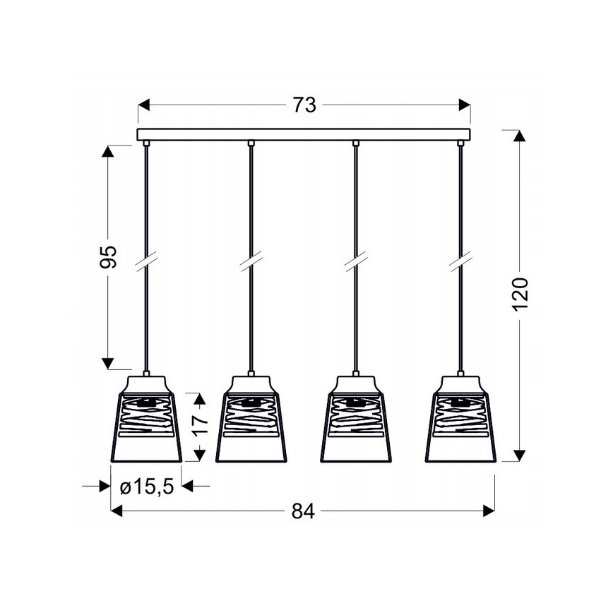 Pieliekama lustra FRESNO 4xE27/60W/230V