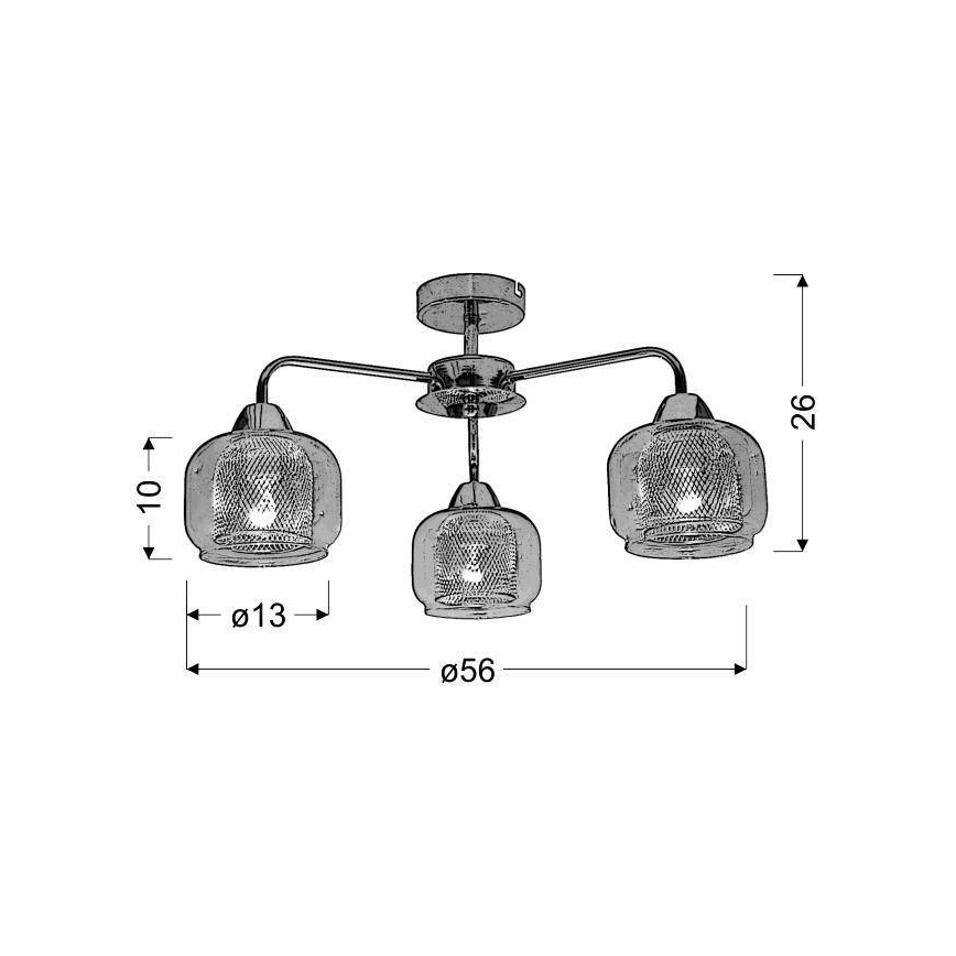 Pieliekama lustra RAY 3xE14/40W/230V