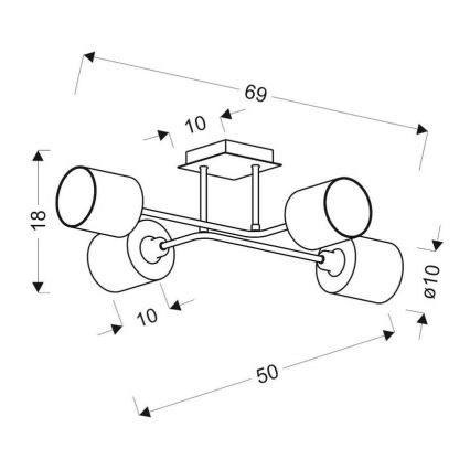 Pieliekama lustra SAX 4xE14/40W/230V