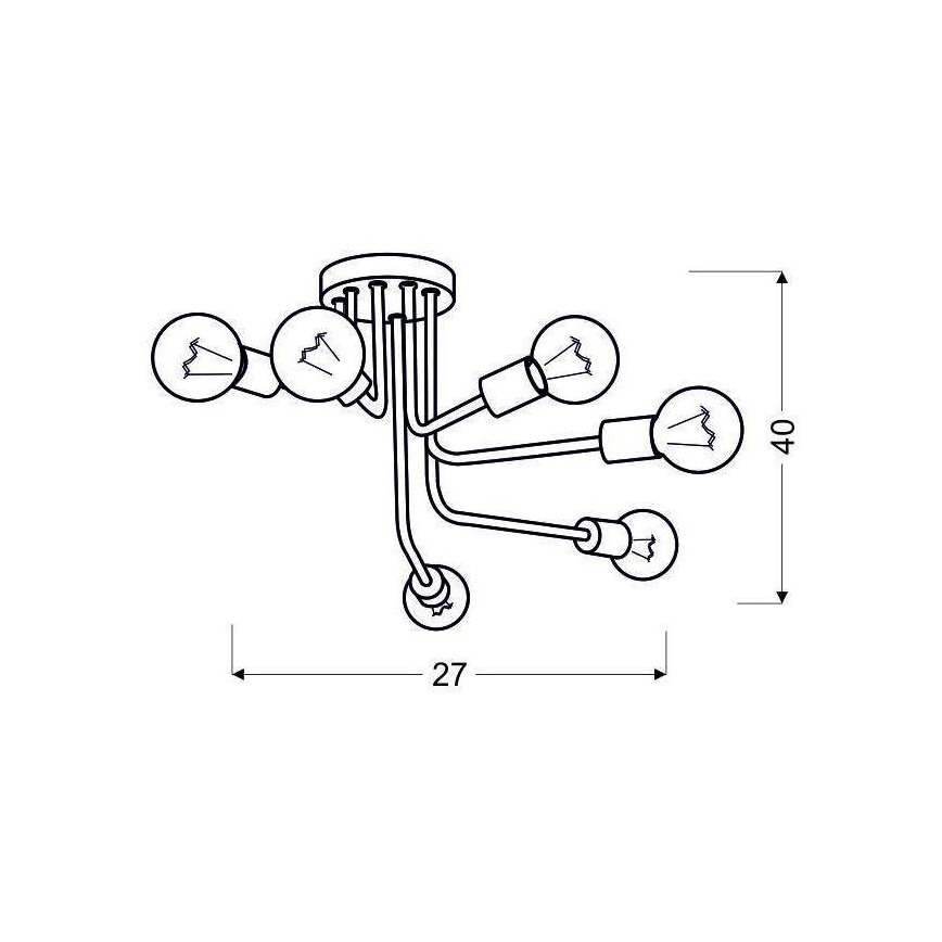 Pieliekama lustra SPILL 6xE27/60W/230V