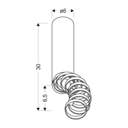 Pieliekama lustra TUBA 1xGU10/50W/230V balta