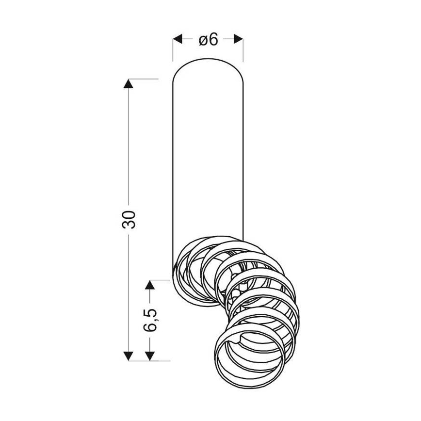 Pieliekama lustra TUBA 1xGU10/50W/230V balta