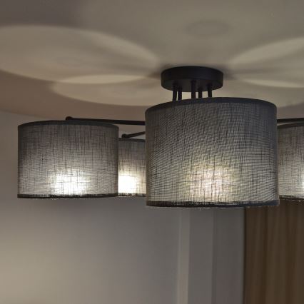 Piestiprināma griestu lampa ALBA 5xE27/15W/230V pelēka