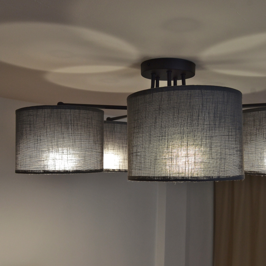 Piestiprināma griestu lampa ALBA 5xE27/15W/230V pelēka