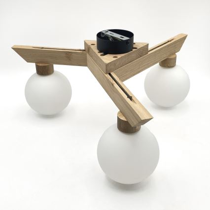 Piestiprināma griestu lampa ANTONIO 3xG9/5W/230V ozola/balta