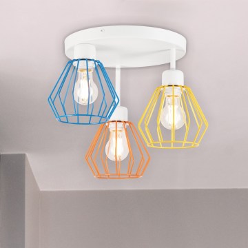 Piestiprināma griestu lampa AUDREY 3xE27/60W/230V daudzkrāsaina