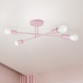 Piestiprināma griestu lampa CAMBRIDGE 4xE27/15W/230V rozā