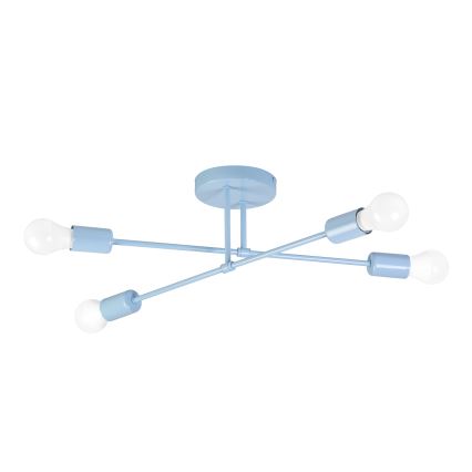 Piestiprināma griestu lampa CAMBRIDGE 4xE27/15W/230V zila
