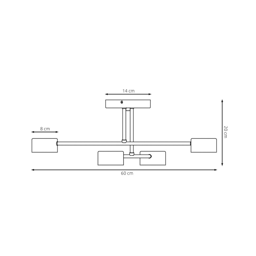 Piestiprināma griestu lampa HALO 4xGX53/10W/230V bēša