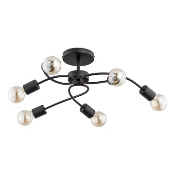 Piestiprināma griestu lampa HELIX 6xE27/15W/230V melna
