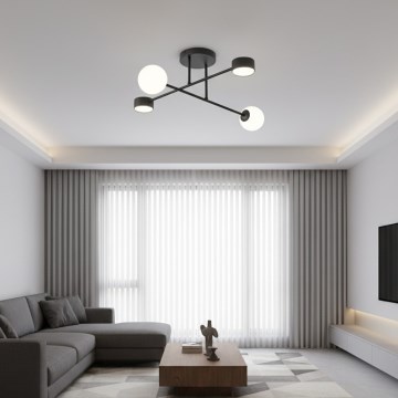 Piestiprināma griestu lampa HOLON 2xG9/8W/230V + 2xGX53/12W melna