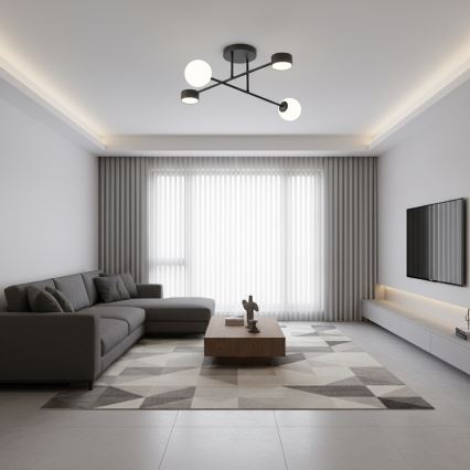 Piestiprināma griestu lampa HOLON 2xG9/8W/230V + 2xGX53/12W melna