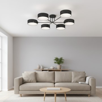 Piestiprināma griestu lampa MAGA, 6xE14/10W/230V, melna