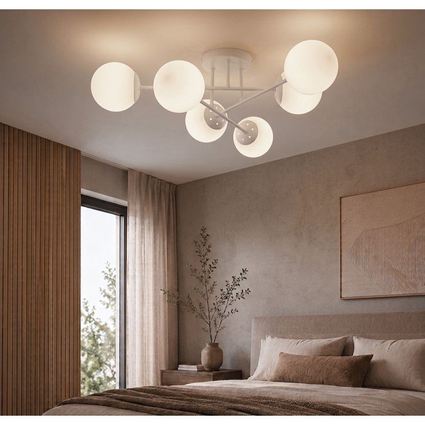 Piestiprināma griestu lampa MALENA 6xE14/5W/230V balta
