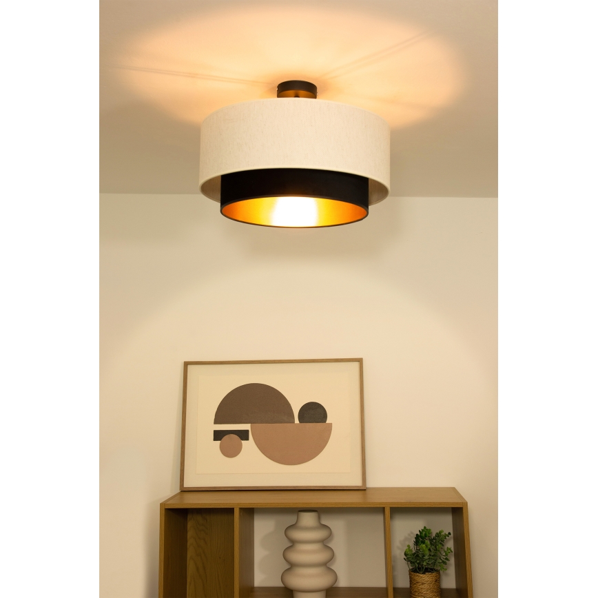 Piestiprināma griestu lampa NATIA 1xE27/60W/230V Ø45 cm balta/melna