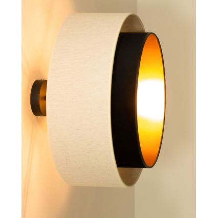 Piestiprināma griestu lampa NATIA 1xE27/60W/230V Ø45 cm balta/melna