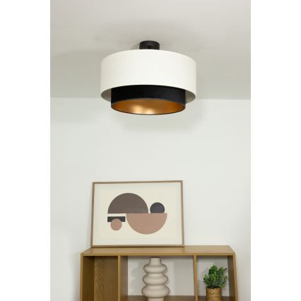 Piestiprināma griestu lampa NATIA 1xE27/60W/230V Ø45 cm balta/melna