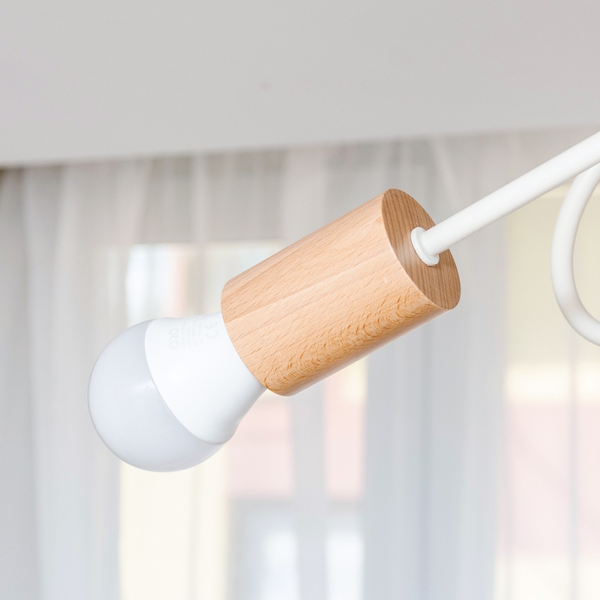 Piestiprināma griestu lampa OXFORD 3xE27/15W/230V priede/krēmkrāsa