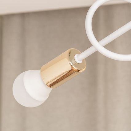 Piestiprināma griestu lampa OXFORD 3xE27/15W/230V zelta/balta