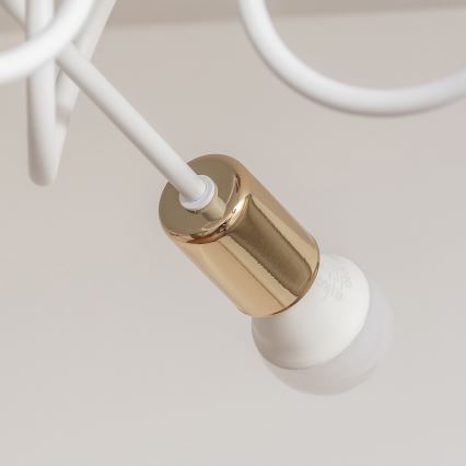 Piestiprināma griestu lampa OXFORD 3xE27/15W/230V zelta/balta