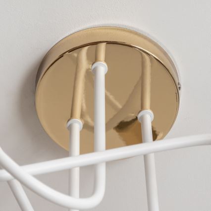 Piestiprināma griestu lampa OXFORD 3xE27/15W/230V zelta/balta