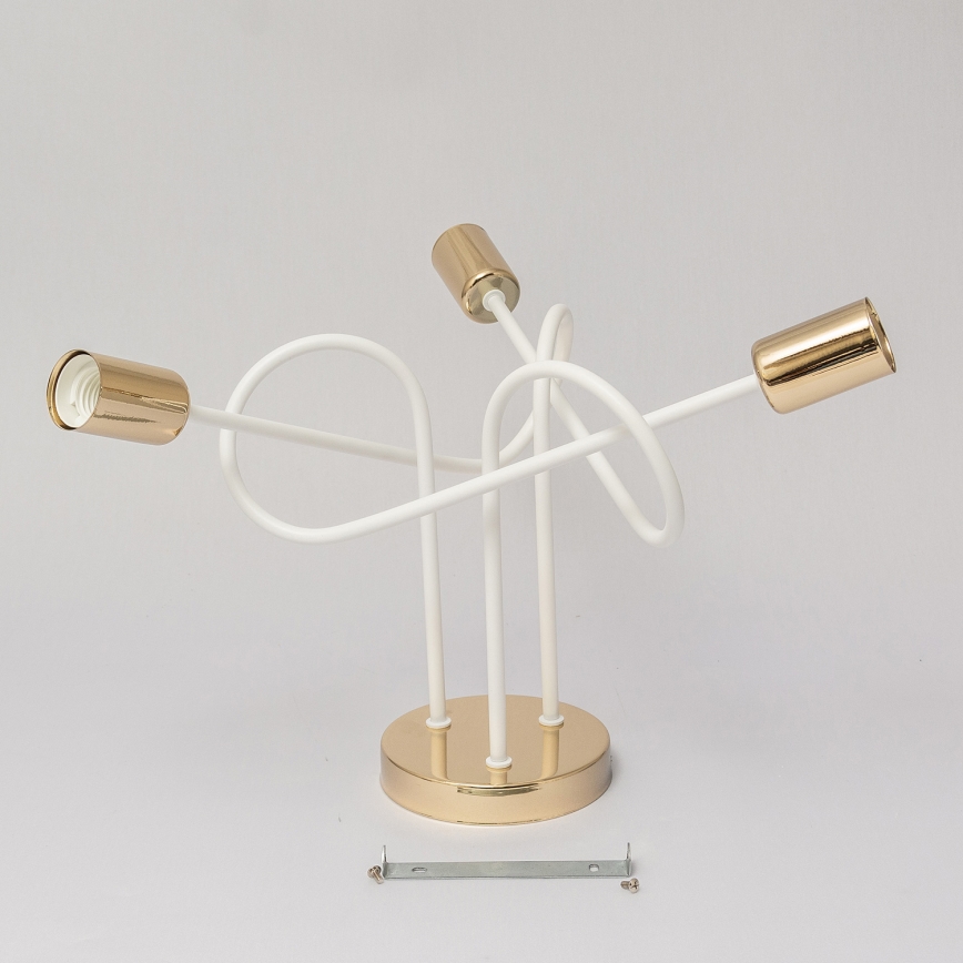 Piestiprināma griestu lampa OXFORD 3xE27/15W/230V zelta/balta