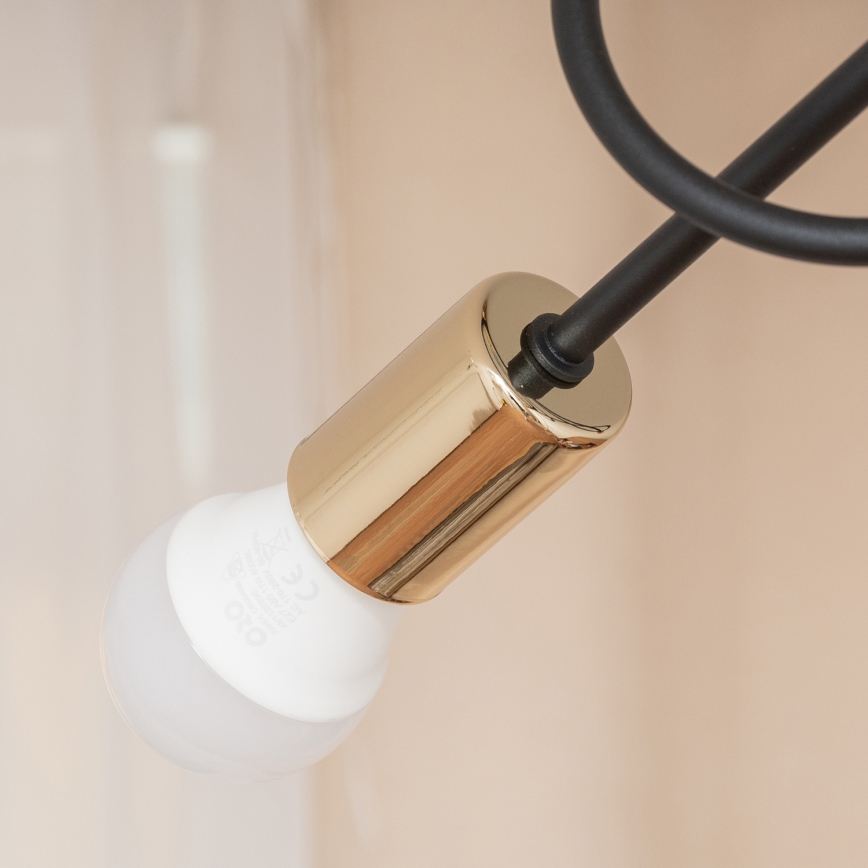 Piestiprināma griestu lampa OXFORD 3xE27/15W/230V zeltaina/melna