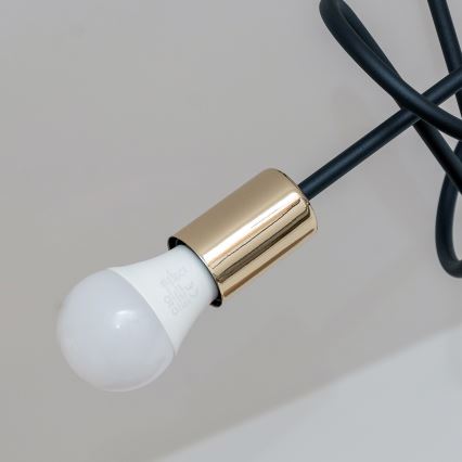 Piestiprināma griestu lampa OXFORD 3xE27/15W/230V zeltaina/melna