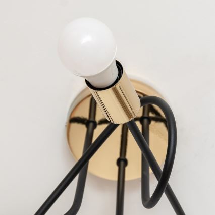 Piestiprināma griestu lampa OXFORD 3xE27/15W/230V zeltaina/melna