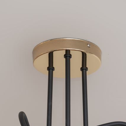 Piestiprināma griestu lampa OXFORD 3xE27/15W/230V zeltaina/melna