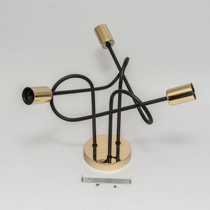 Piestiprināma griestu lampa OXFORD 3xE27/15W/230V zeltaina/melna