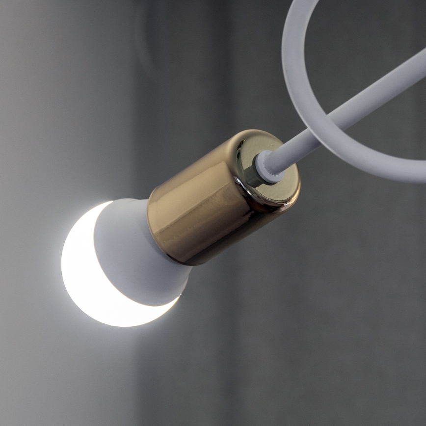 Piestiprināma griestu lampa OXFORD 5xE27/15W/230V zelta/balta