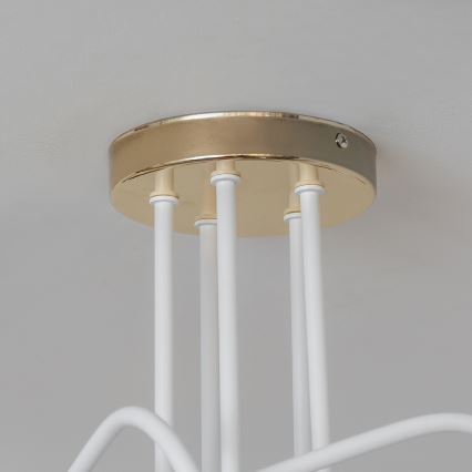 Piestiprināma griestu lampa OXFORD 5xE27/15W/230V zelta/balta